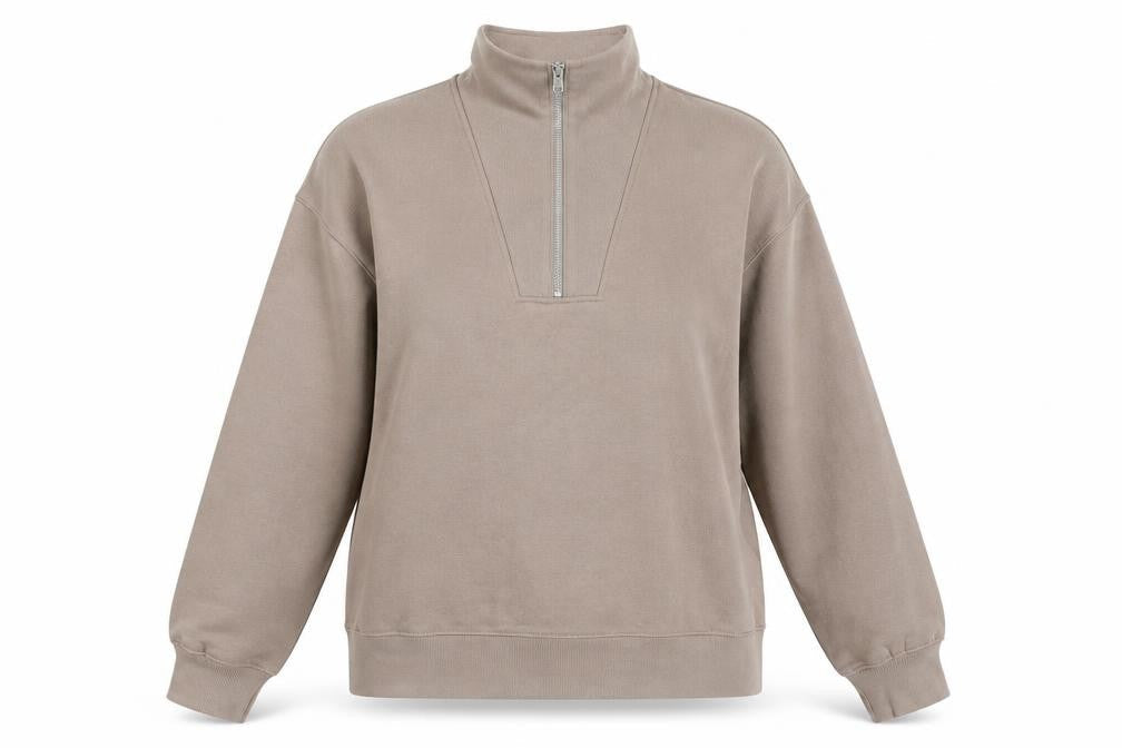New Look Women's Brown Zip Sweatshirt Size M