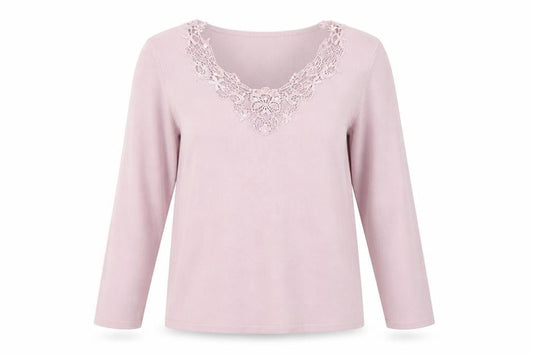 Bhs Women's Pink Pullover Jumper Size 14, V-Neck, 3/4 Sleeve