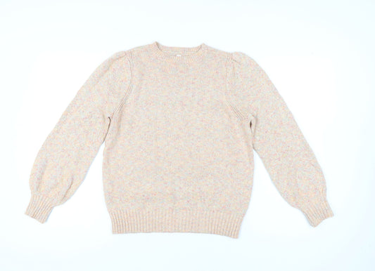 AND/OR Women's Beige Knit Pullover Jumper Size 8