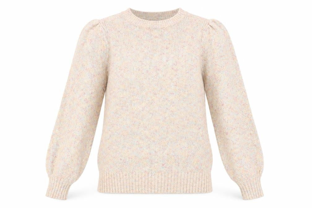 AND/OR Women's Beige Knit Pullover Jumper Size 8