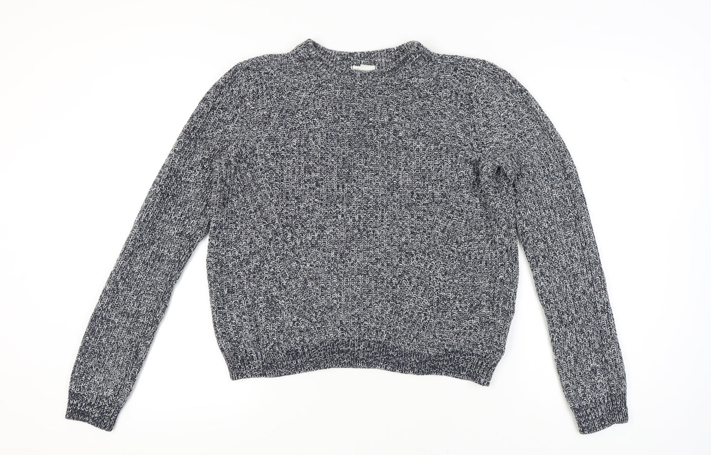 H&M Women's Grey Knit Pullover Jumper Size L