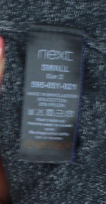 Close-up detail of Next Men's Grey Roll Neck jumper, size S
