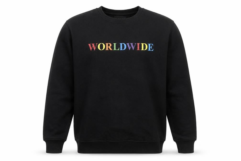 boohooMAN Men's Black Pullover Sweatshirt M Crew Neck