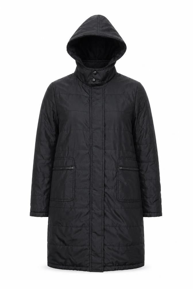 C Prêt-à-Porter Black Women's Parka Coat Size 2