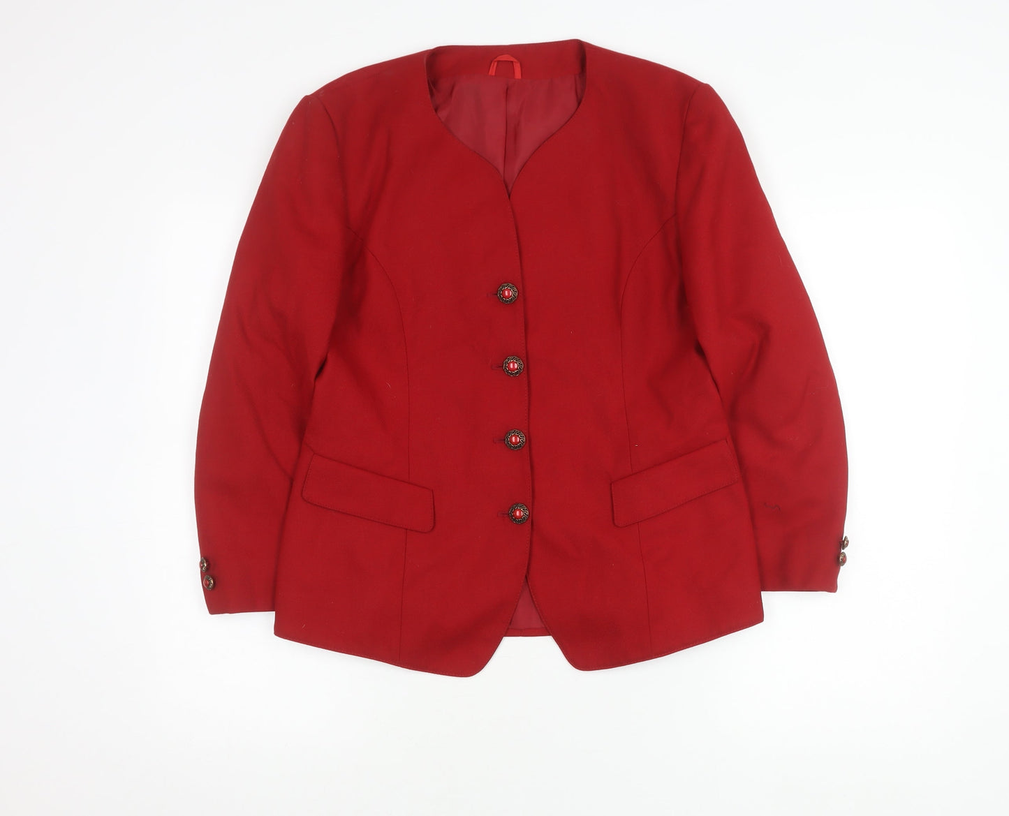 Anne Brooks Women's Red Blazer Size 14 Petite