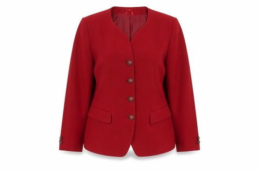 Anne Brooks Women's Red Blazer Size 14 Petite