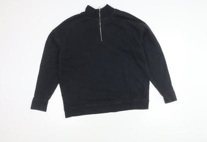 Black Women's 14 Marks & Spencer Zip Sweatshirt