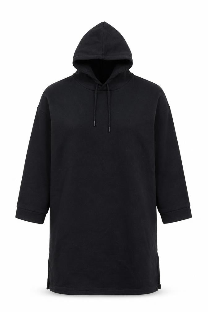 Women's Black Hoodie, Long Sleeve, Size 10, S, Drawstring