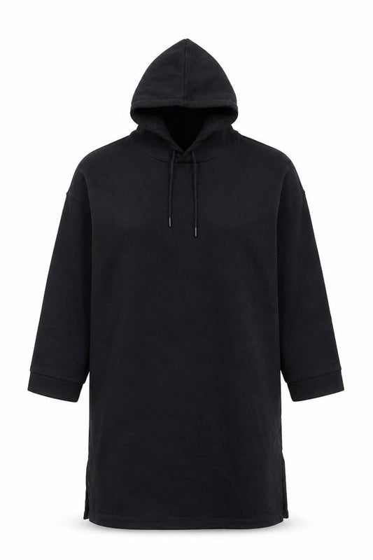 Women's Black Hoodie, Long Sleeve, Size 10, S, Drawstring