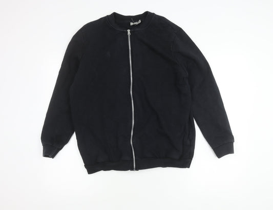 ASOS Women's Black Bomber Jacket Size 12 Casual