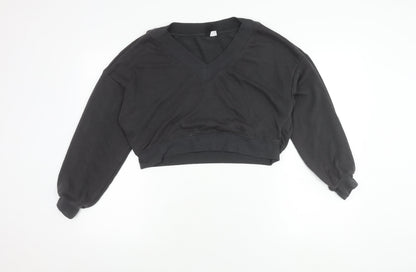 Divided Women's Black XS Pullover V-Neck Jumper