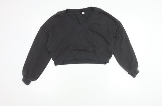Divided Women's Black XS Pullover V-Neck Jumper