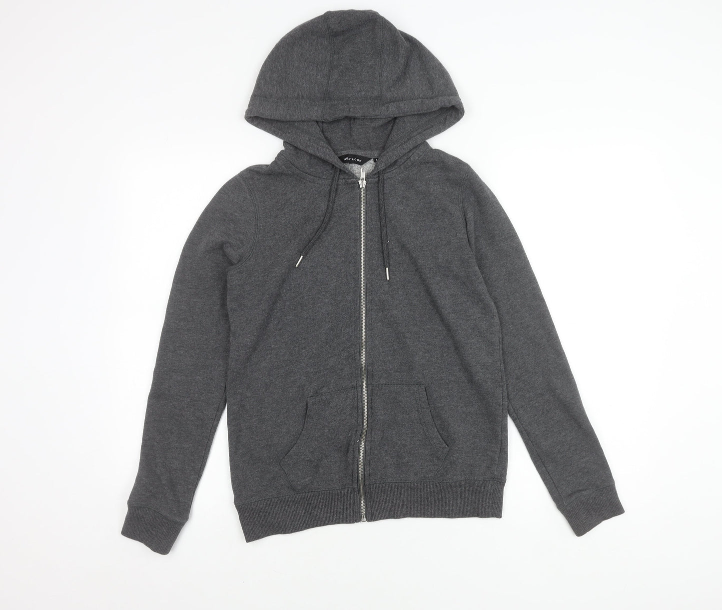 New Look Women's Grey Basic Hooded Jacket Size 8