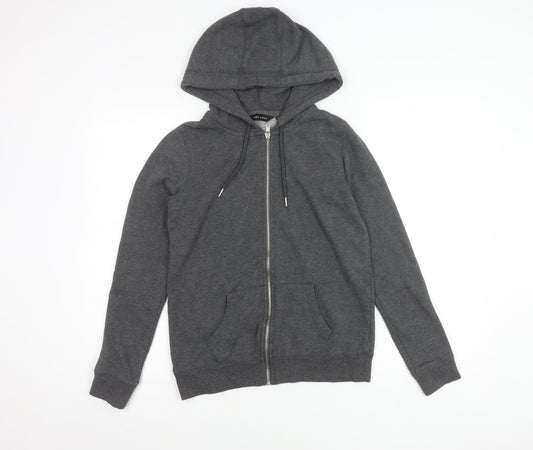 New Look Women's Grey Basic Hooded Jacket Size 8