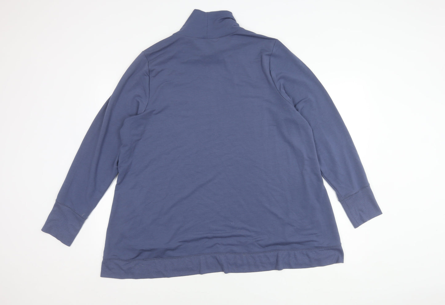 H by Halston Women’s Blue 2XL Pullover Roll Neck Jumper