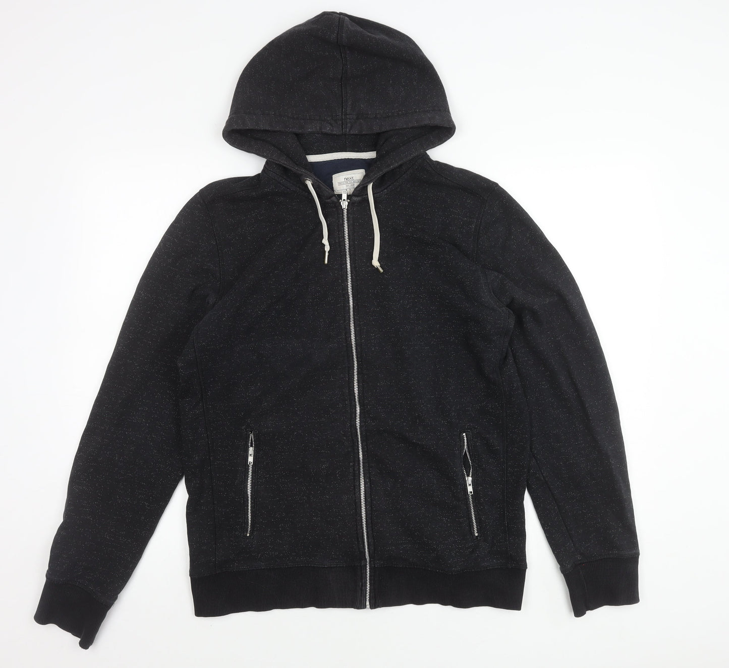 Next Men's Black Hooded Jacket Size L