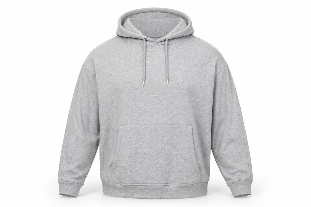 Next Men's Grey Pullover Hoodie, Size M, Fleece
