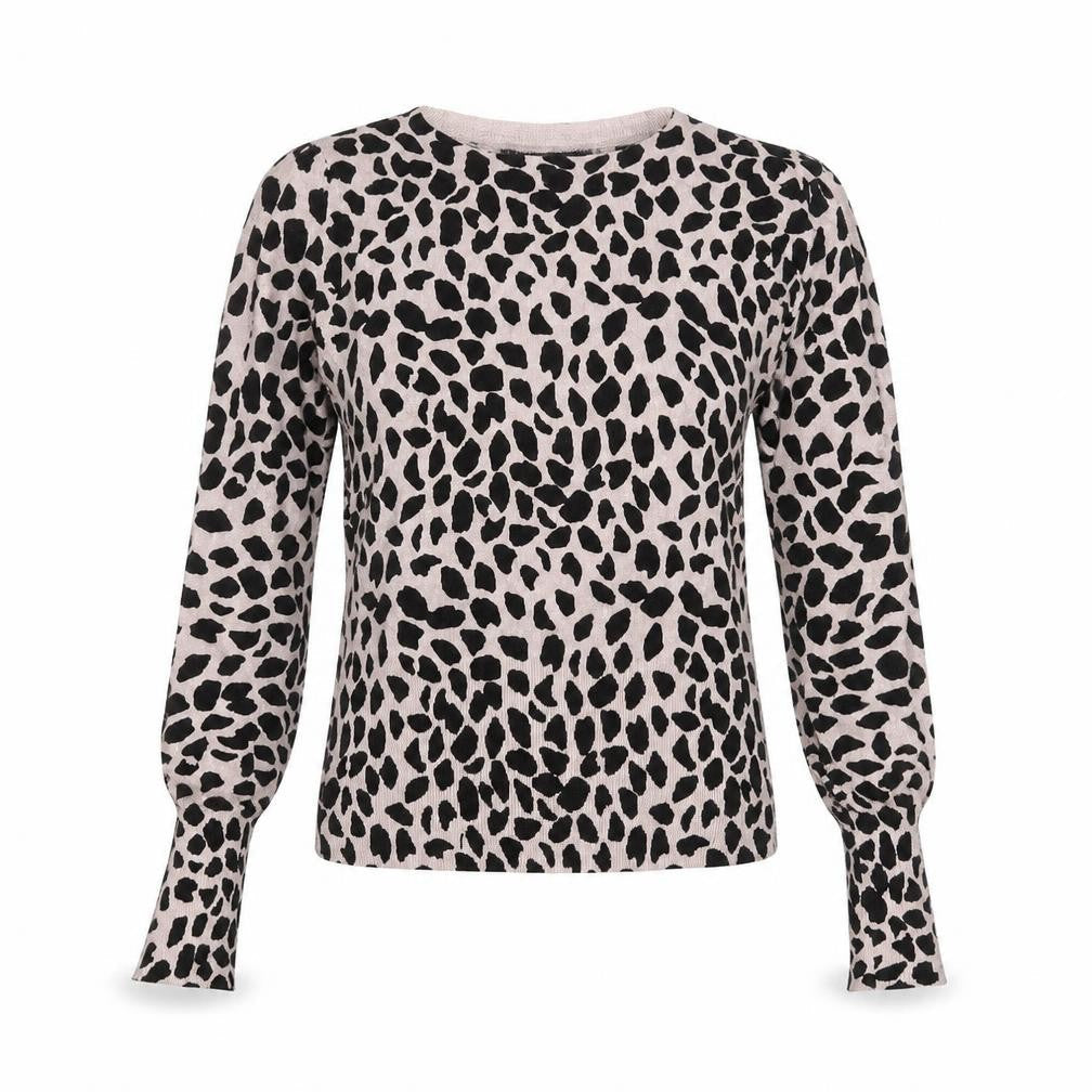 Marks & Spencer Women's Pink Animal Print Jumper Size 8
