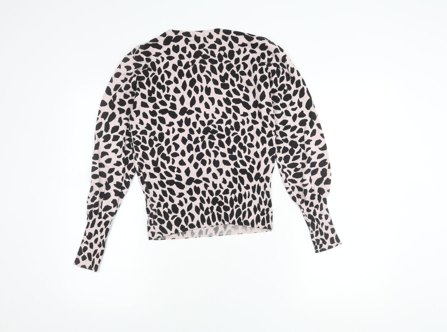 Marks and Spencer Women's Pink Animal Print Jumper Size 8