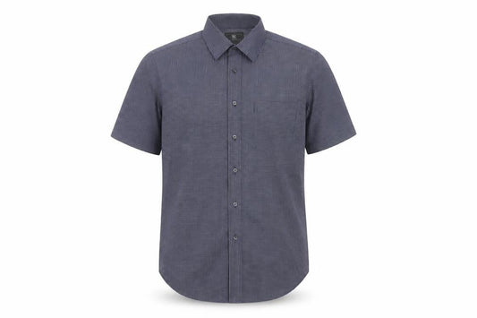 Marks & Spencer Men's Blue Check Shirt, Regular Fit