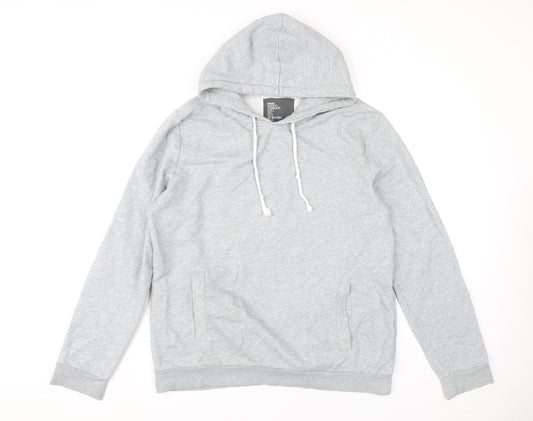 H&M Men's Grey Hoodie L Pullover