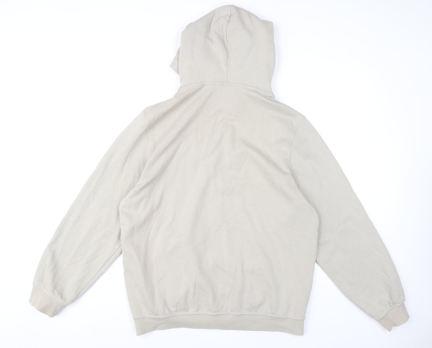 H&M Men’s Beige Relaxed Full Zip Hoodie M