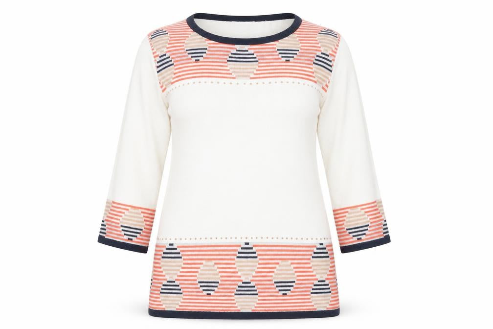 Fay Louise Women's Multicoloured Geometric Pullover S