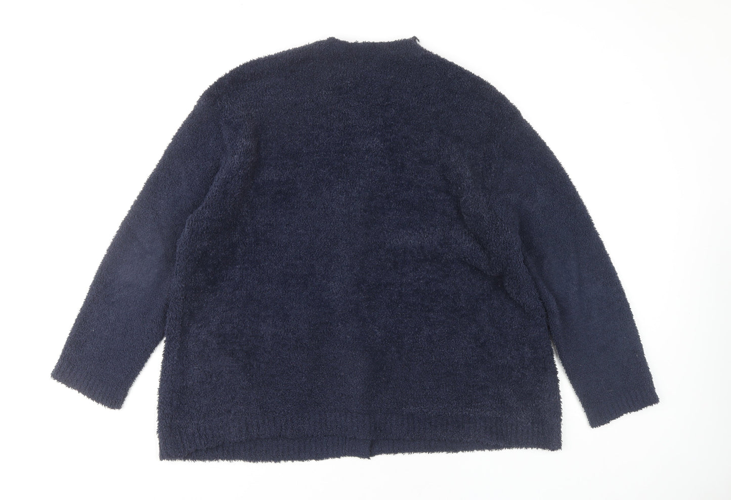 Next Women's Blue Cardigan, L, V-Neck, Button Accents