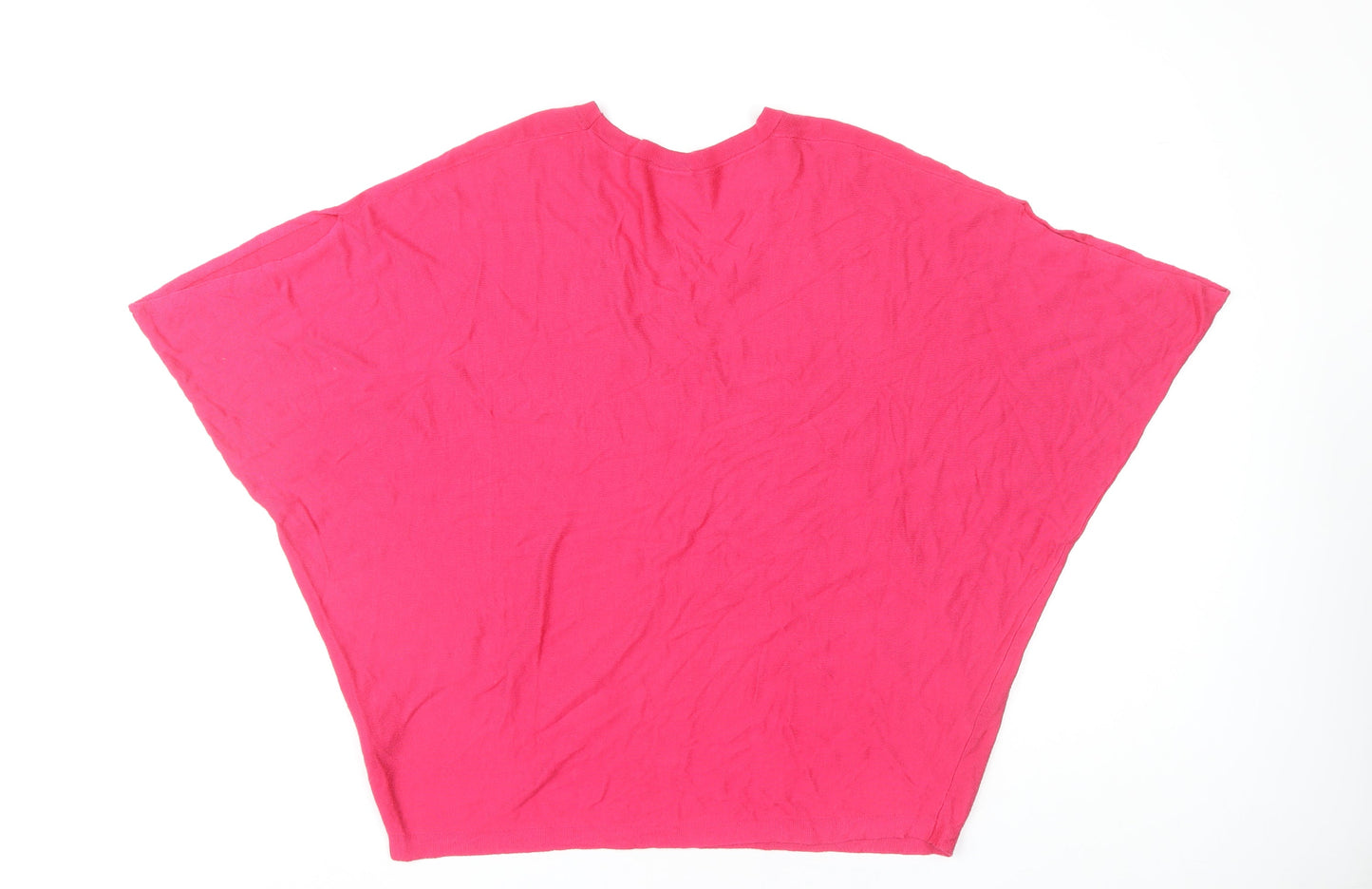 United Colors of Benetton Women's Pink Viscose Blend Cape Jumper Size M