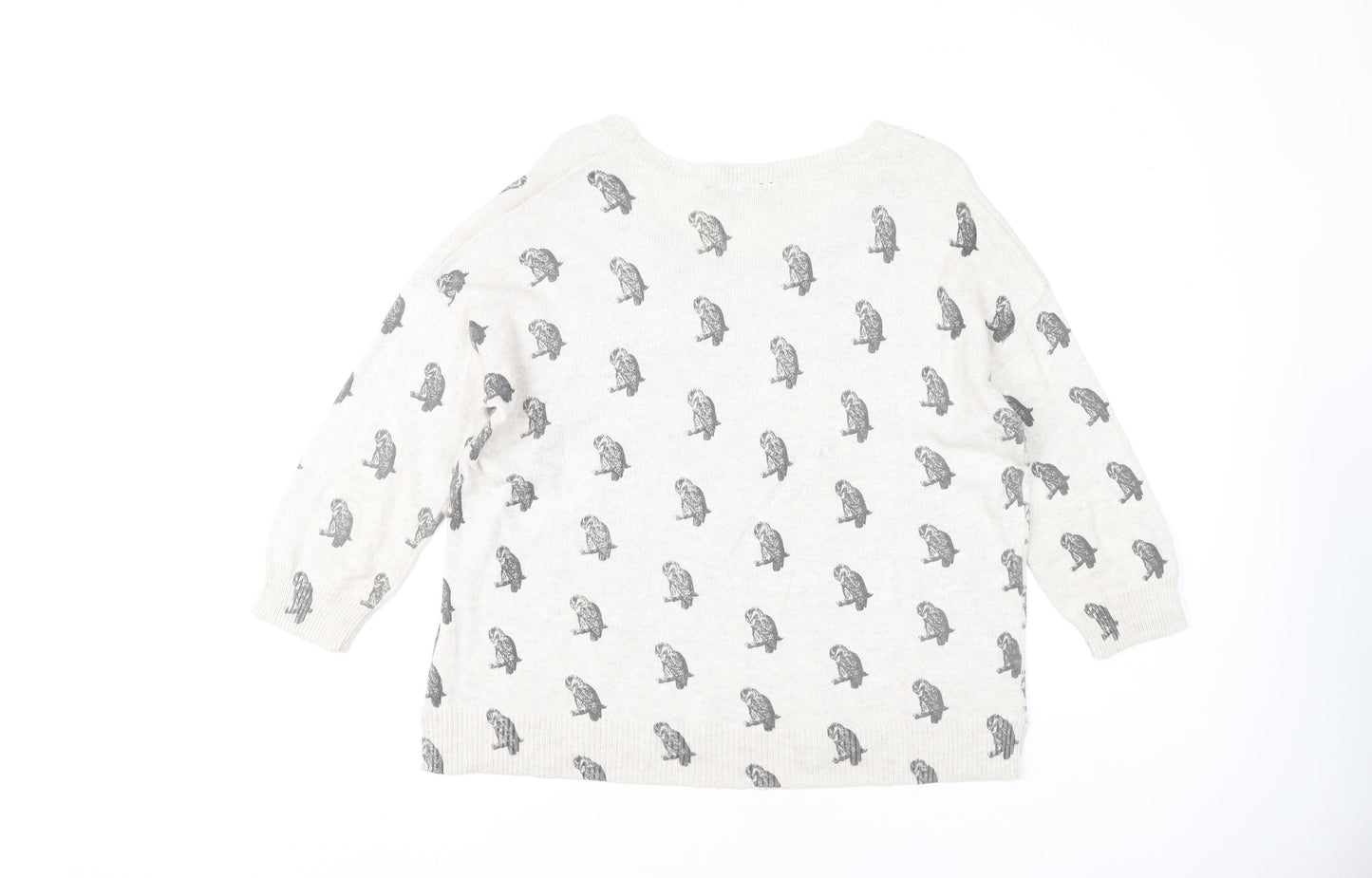 Dorothy Perkins Women's Ivory Animal Print Jumper Size 20