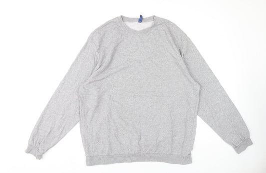 H&M Men's Grey Pullover Sweatshirt XL