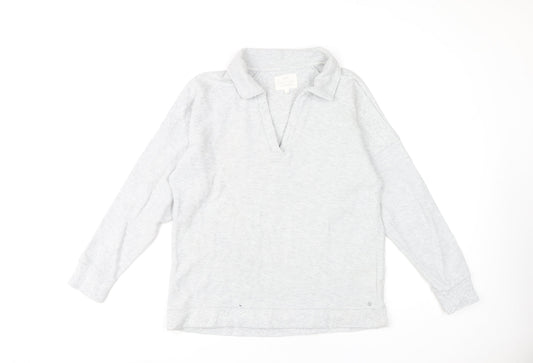 Next Grey Women's L Sweatshirt, Collared Casual Style