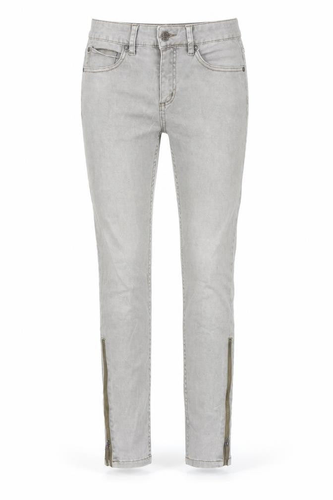 Selected Womens Grey Skinny Jeans M Ankle Zip