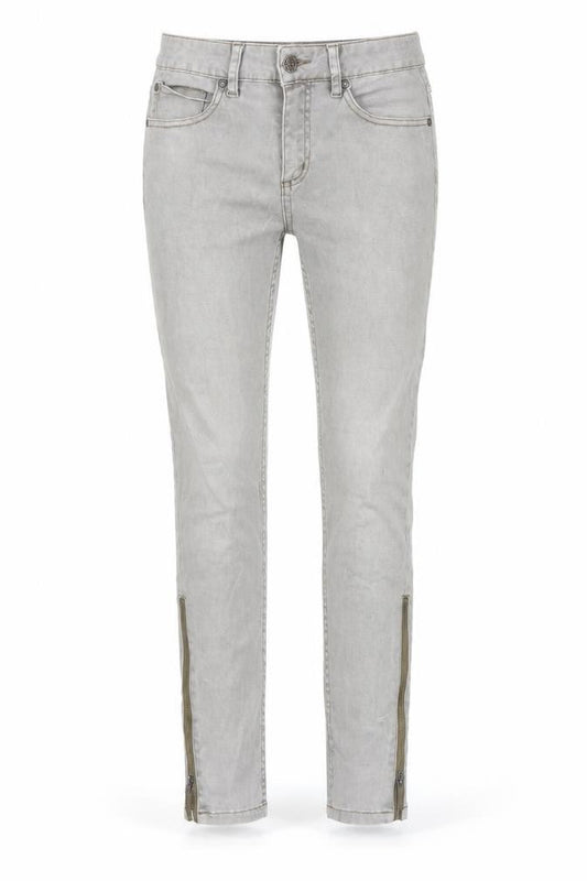 Selected Womens Grey Skinny Jeans M Ankle Zip