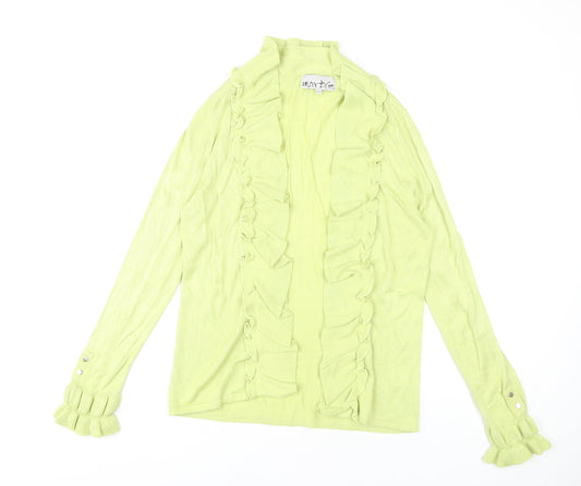 Marble Women's Green Open Front Cardigan Size 10