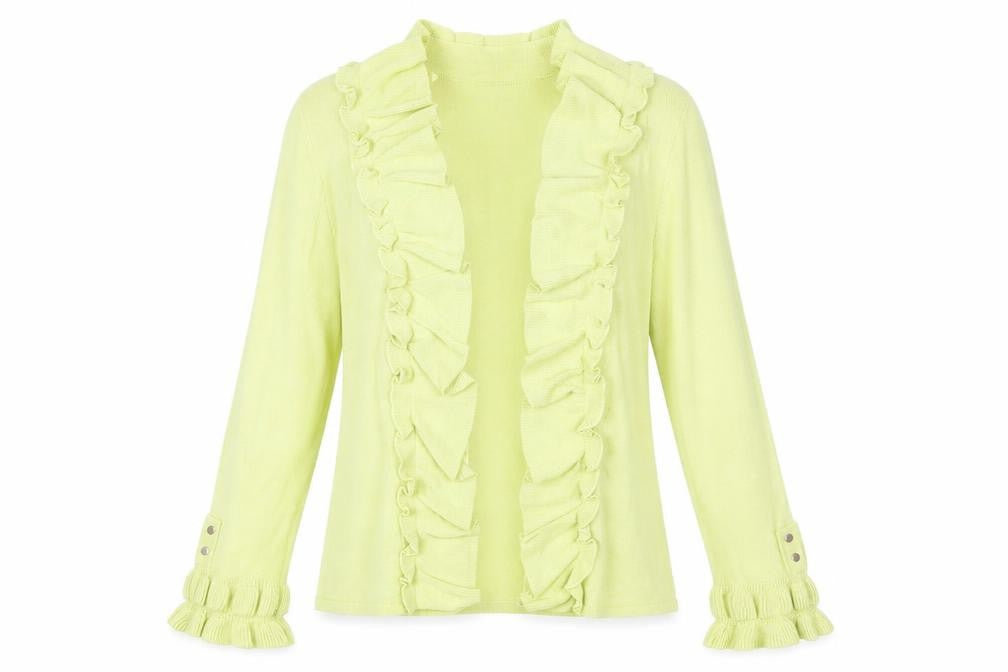 Marble Women's Green Open Front Cardigan Size 10