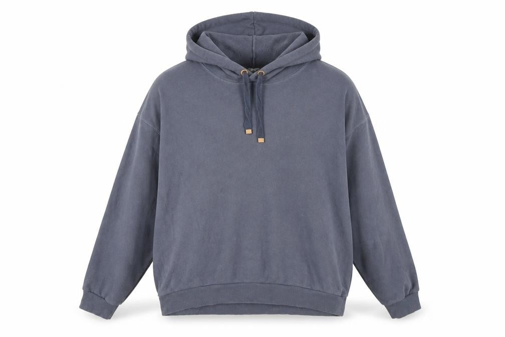 River Island Women's Blue Pullover Hoodie L