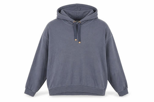 River Island Women's Blue Pullover Hoodie L