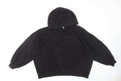 H&M Women's Black Pullover Hoodie - L