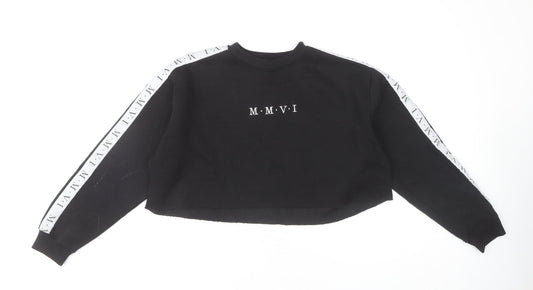 Boohoo Women's Black Graphic Pullover Sweatshirt XL