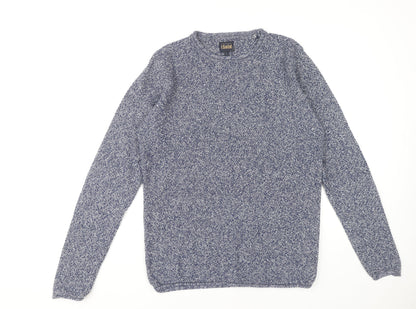 Additional front view of Solid Men's Blue L Knitted jumper