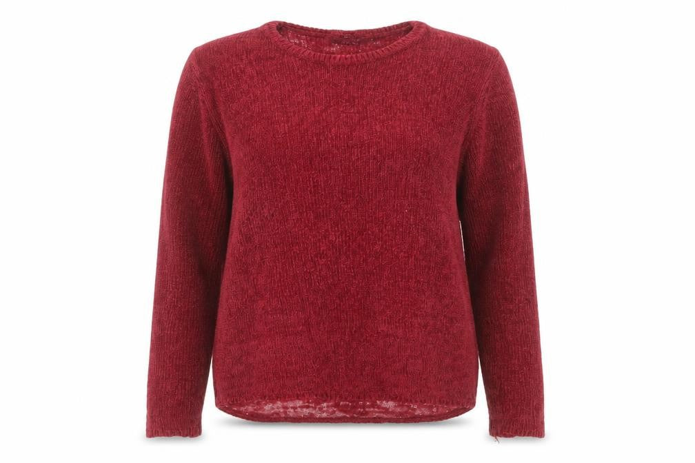 ONLY Women's Red Pullover Jumper - Size L Casual Knit