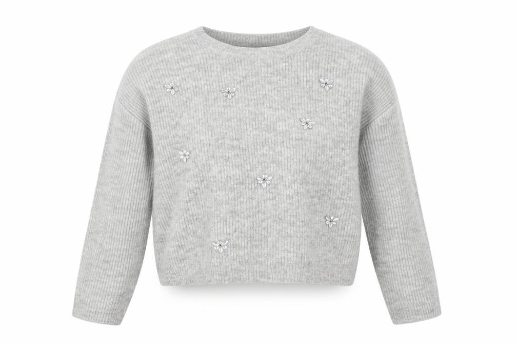 New Look Teens Grey Crew Neck Pullover Jumper, L