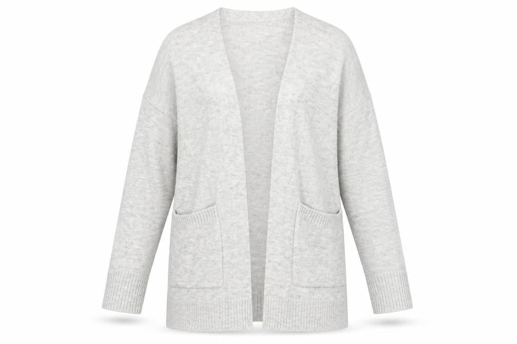 H&M Women's Grey V-Neck Cardigan M