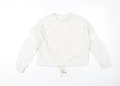 Additional front view of Marks & Spencer girls’ grey sweatshirt 11-12 years pullover