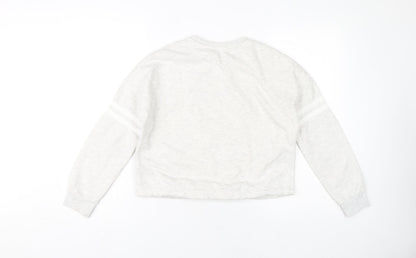 Back view of Marks & Spencer girls’ grey sweatshirt 11-12 years pullover