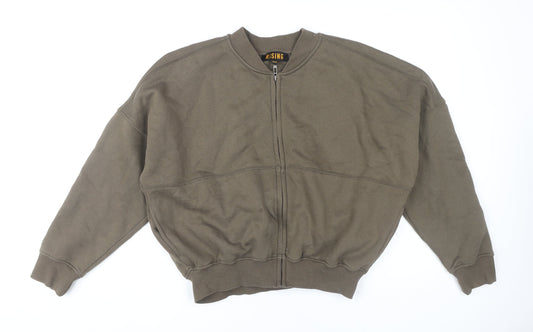 RISING Women's Green Cropped Basic Jacket XS