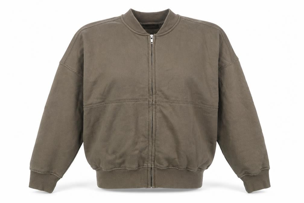 RISING Women's Green Cropped Basic Jacket XS