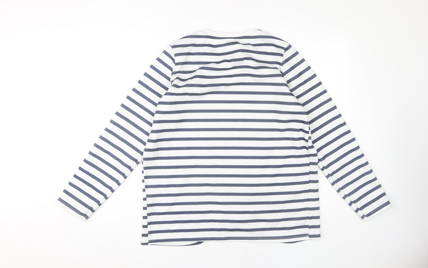 New Look Maternity Striped Sweatshirt, White, UK 10, Casual