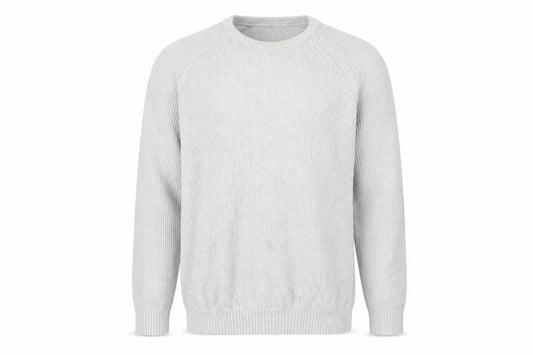 Front view of Zara Men's Grey XL Crew Neck jumper
